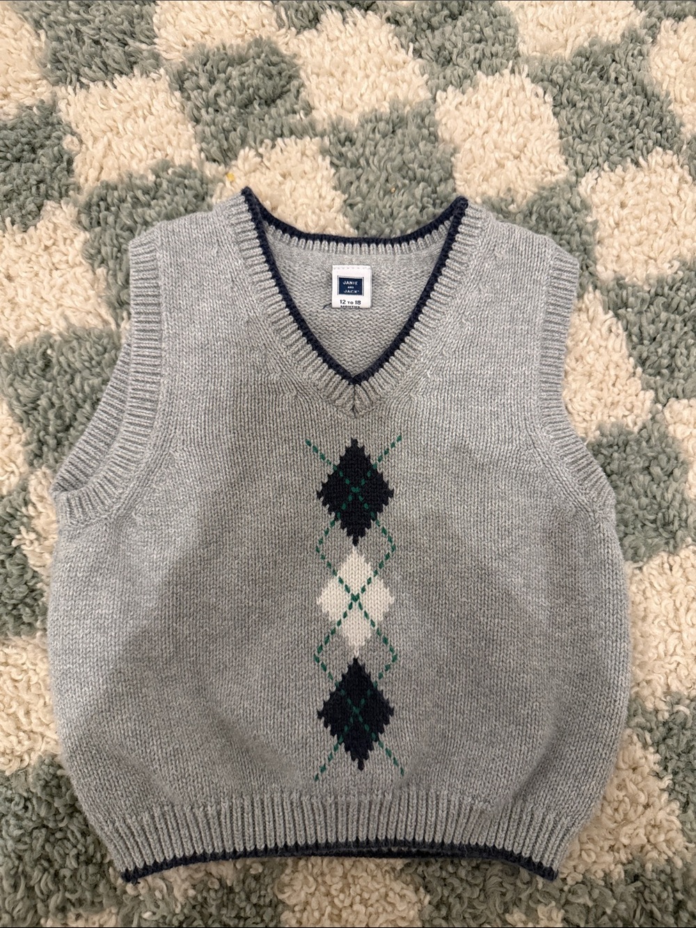 Grey V-Neck Sweater Vest - Janie and Jack